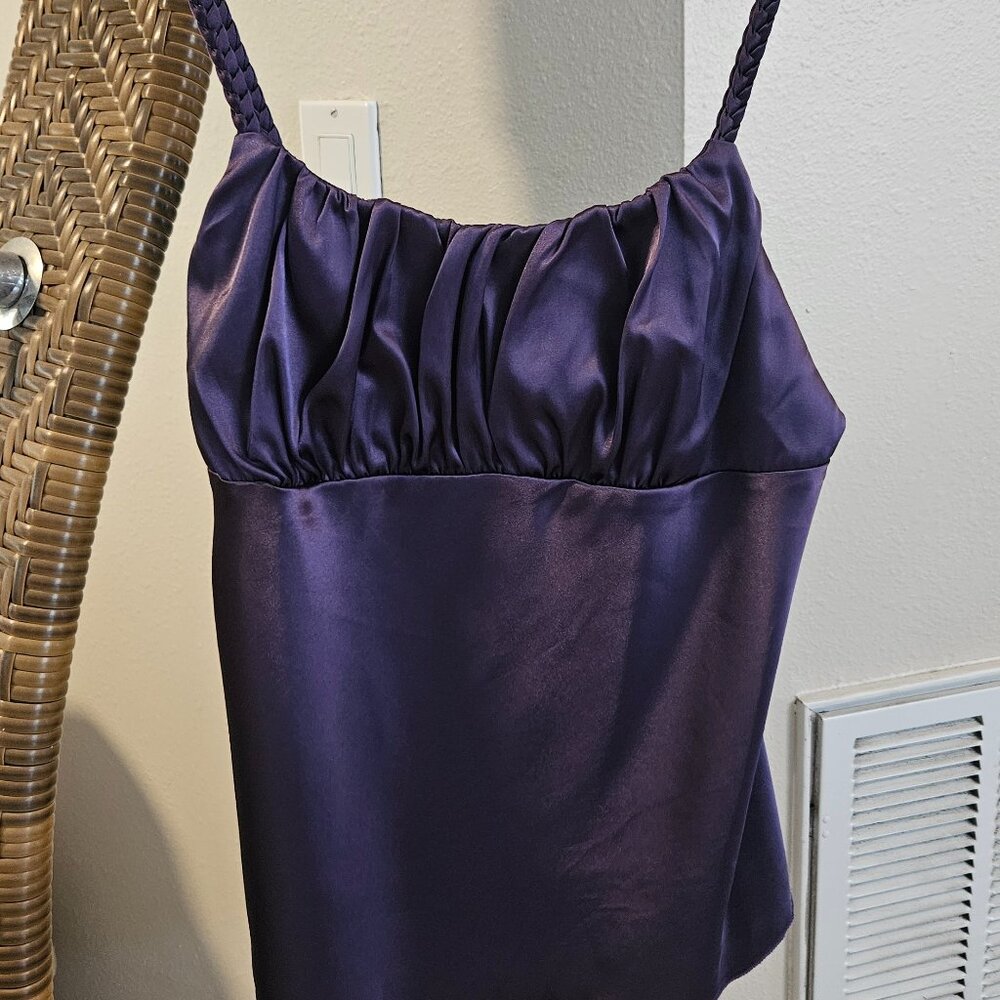 Beautiful Women's A. Byer Purple Satinny Top. Size L. New With Tags